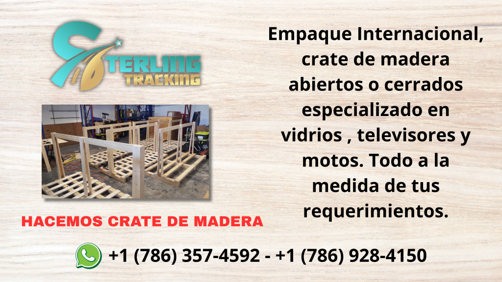 Empaque Internacional, crate de madera abiertos o cerrados especializado en vidrios , televisores y motos. Todo a la medida de tus requerimientos.